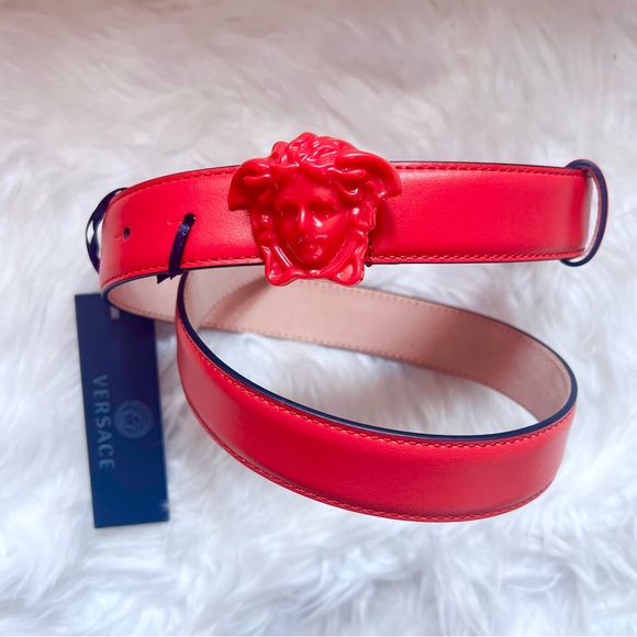 ❌SOLD❌ New! VERSACE Medusa Buckle Leather Belt - Picture 3 of 9